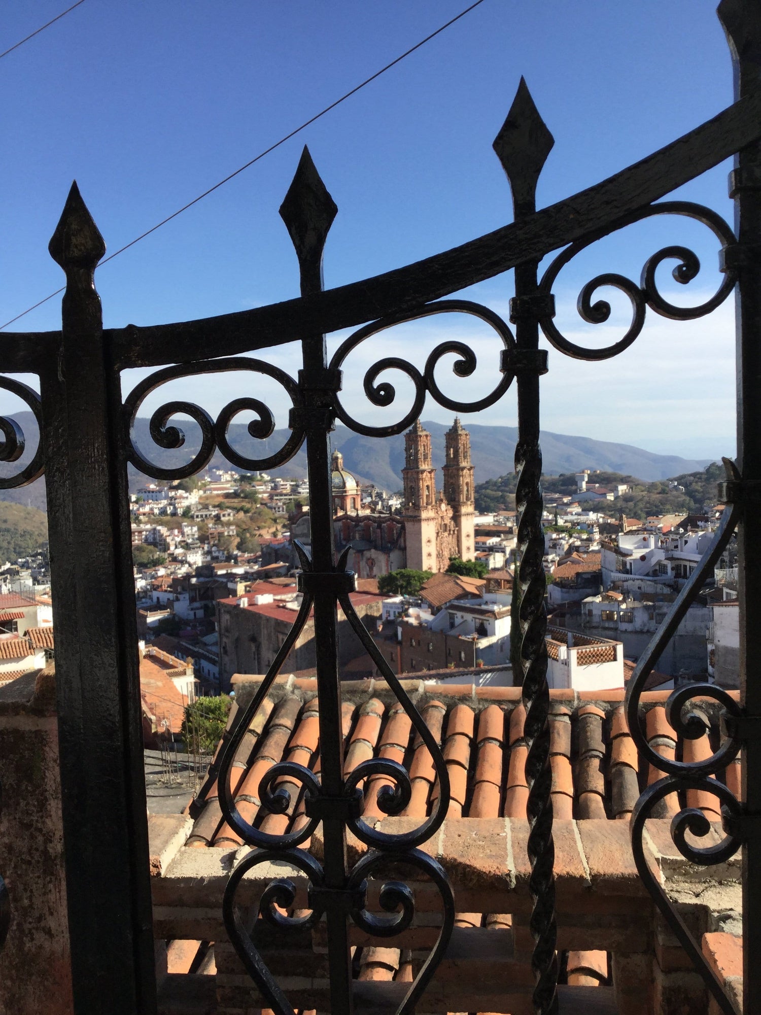 View from a balcony in Taxco, Mexico