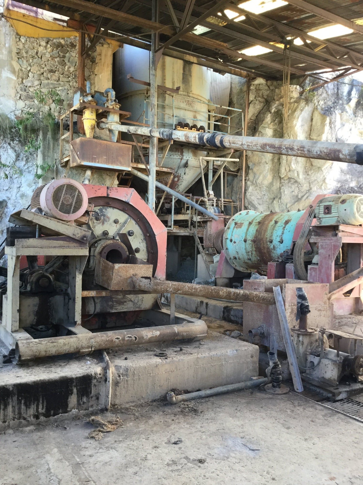 Old mining equipment at The Soledad Mine in San Miguel Amatlan, Mexico