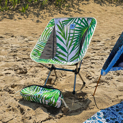 Easy portable moon chair with palm pattern