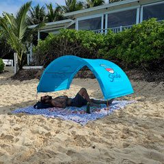 Easy beach tent with UV protection_printTurquoiseSuniela