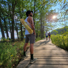 Men's batik yoga mat bag by Suniela Beach_printSerengeti