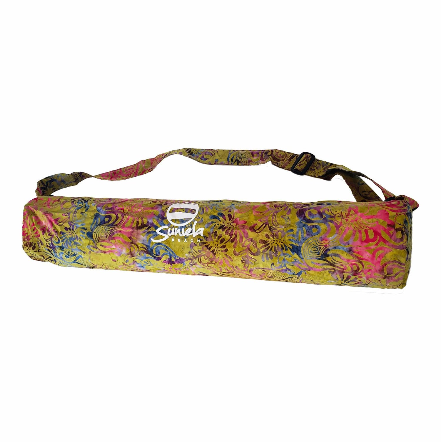 Batik yoga mat bag hand dyed with zipper & adjustable strap_printSeafoam